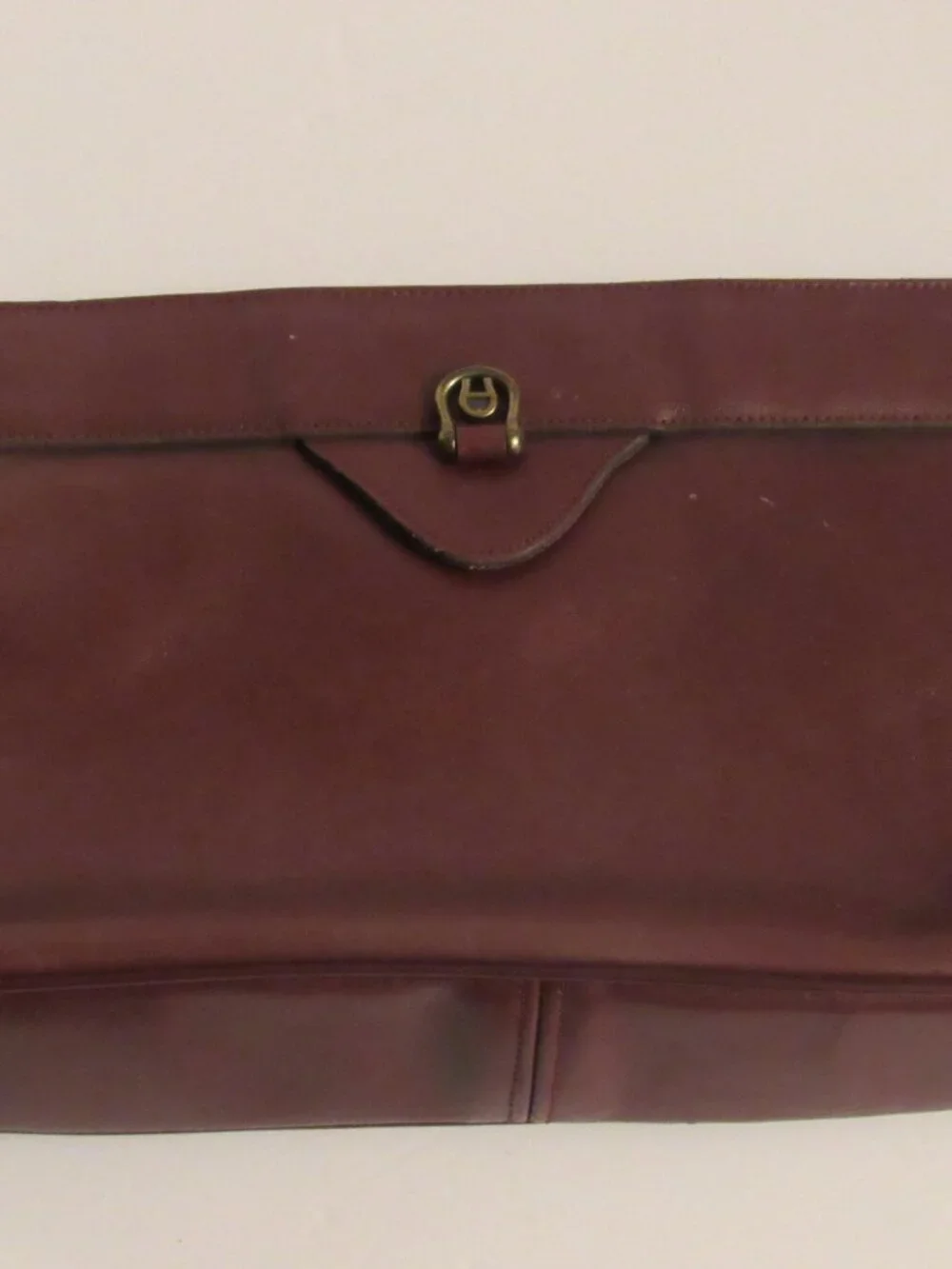 Vintage Aigner Oxblood Leather Clutch Bag Purse